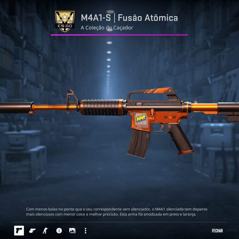 M4A1-S Atomic Alloy Minimal Wear -Navi (Dreamhack 2014 holo) na melhor posição